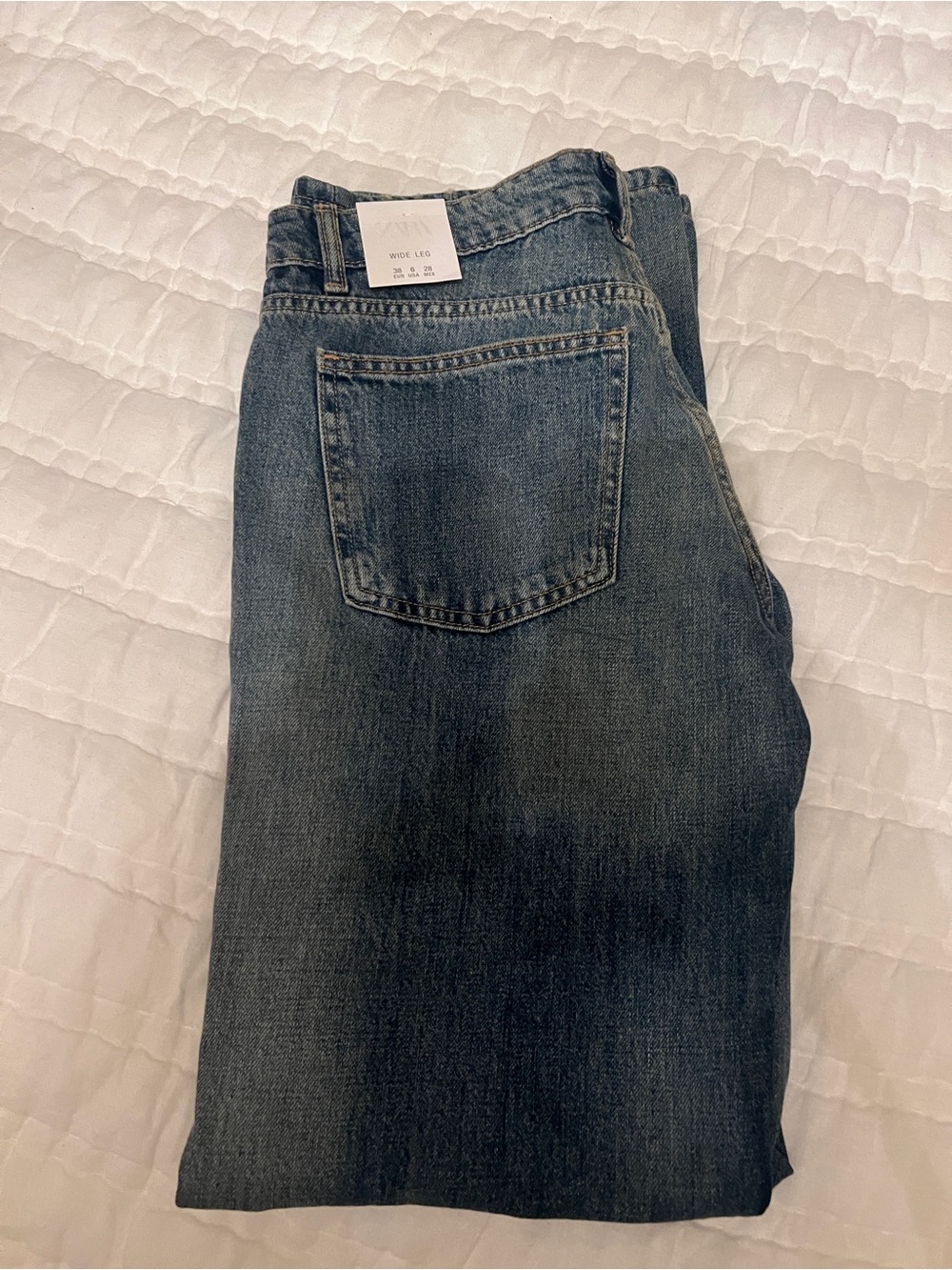 Zara TRF low rise wide leg jeans NWT
